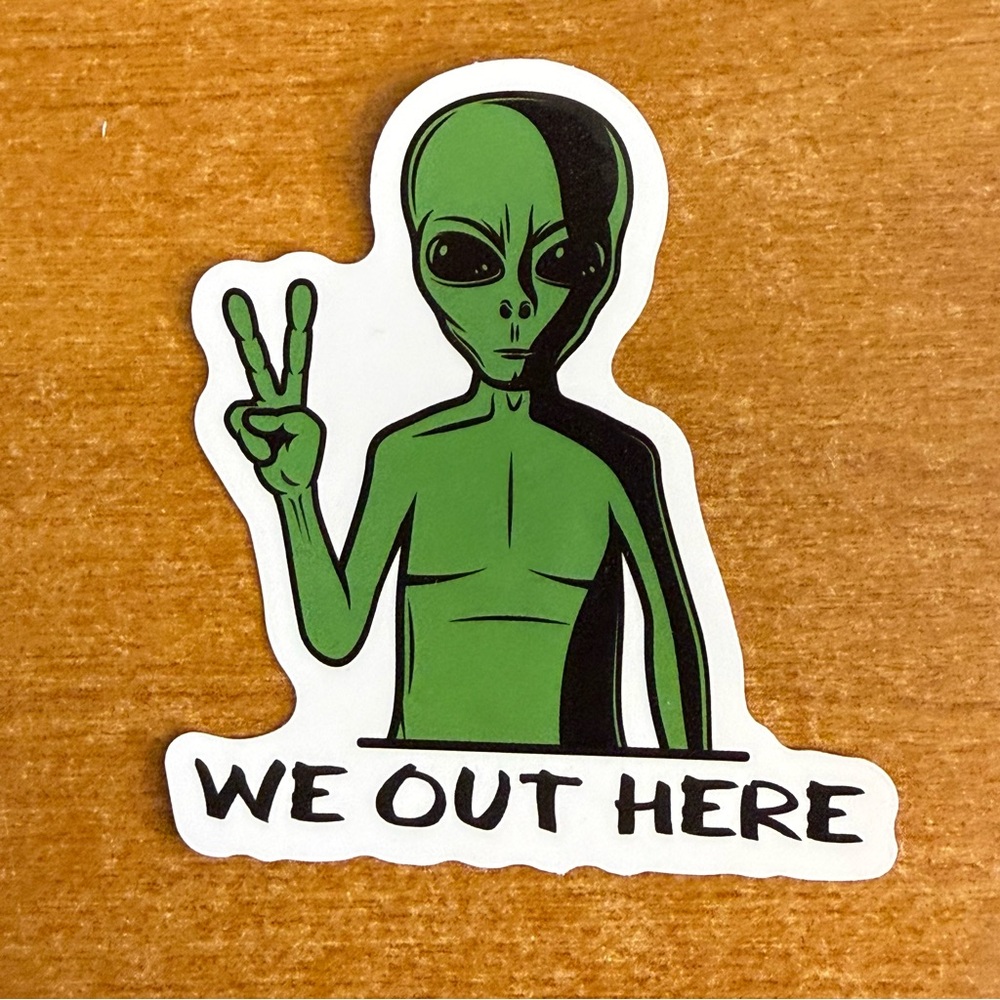 Green Alien‎ Sticker